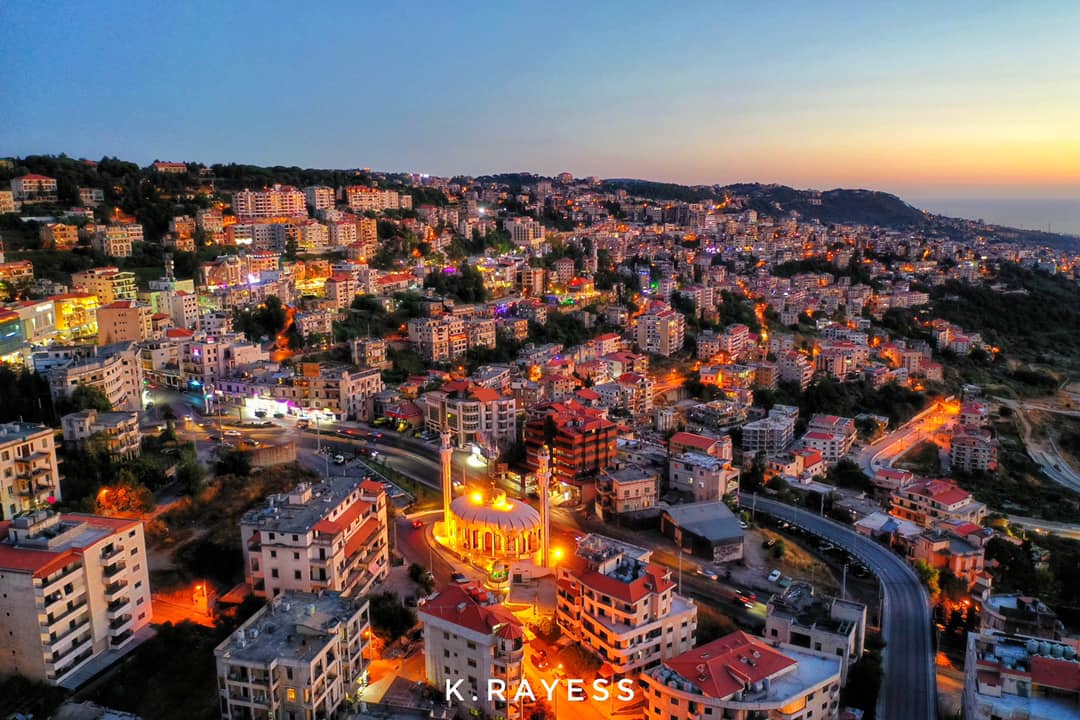 Scenic view of Aley mountains