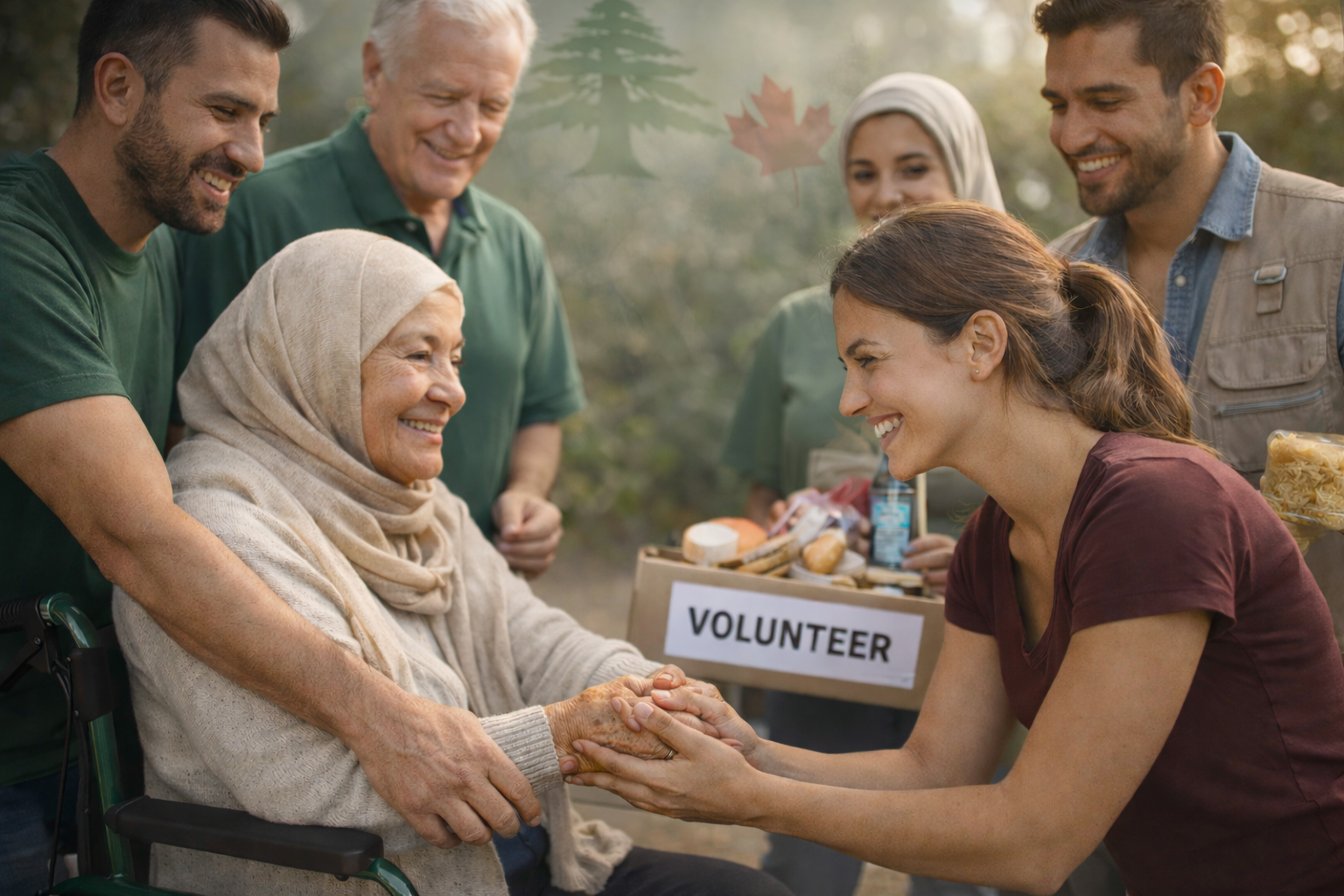 Community volunteers working together